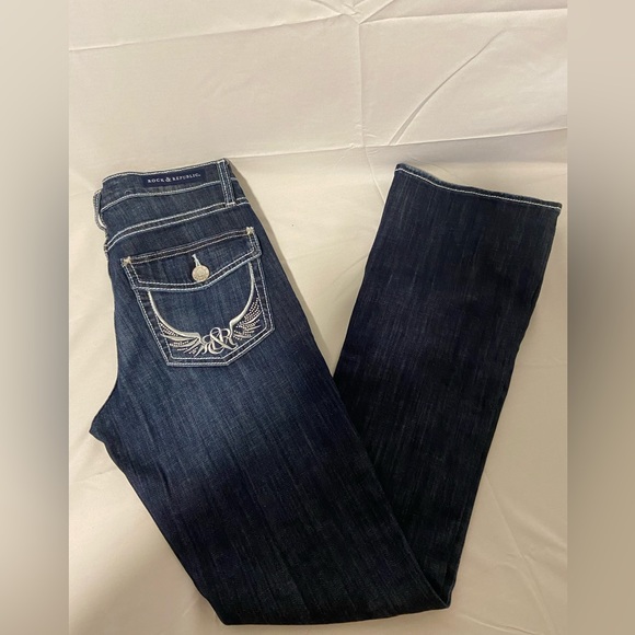 Rock & Republic Denim - Rock & republic kasandra dark denim bootcut jeans size 6